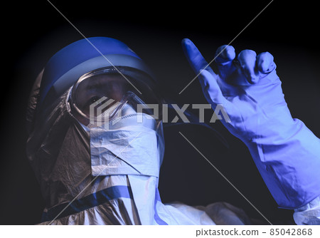 Men in protective clothing Men in protective clothing 85042868