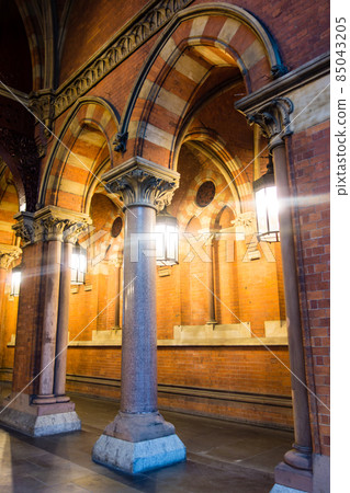 Brick building at St Pancras Station in London Brick building at St Pancras Station in London 85043205
