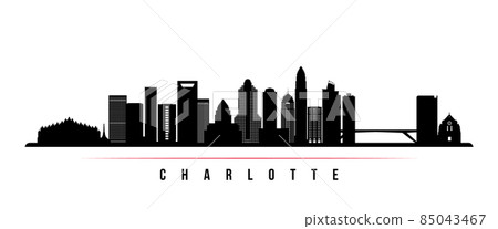 Charlotte skyline horizontal banner.  85043467