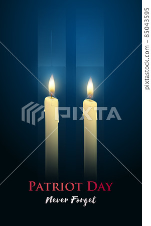 Patriot day poster with candles 85043595
