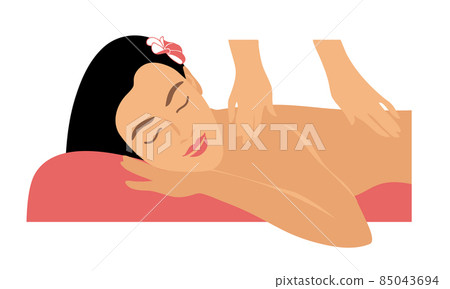 A woman in a massage beauty salon 85043694