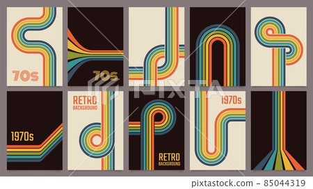 Retro background of the 70s. Abstract vintage background. Vector