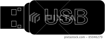 USB memory silhouette material 85046279