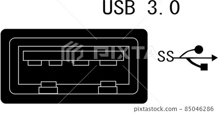 USB3.0 connector "silhouette" 85046286