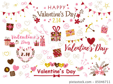 Handwritten, handwritten Valentine character design, icons, illustrations 85046711