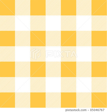 Yellow gingham checked plaids seamless pattern 85046767