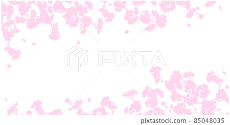 櫻花框①(上下、剪影) 櫻花框①(上下、剪影) 85048035
