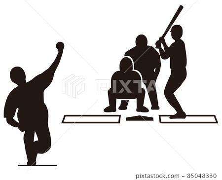 Baseball silhouette 85048330