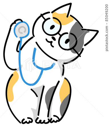 A calico doctor who puts out a stethoscope A calico doctor who puts out a stethoscope 85049200
