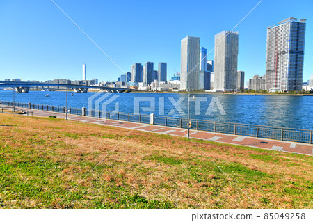 從晴橋公園（東京都中央區）看海衛一廣場和晴海海濱公園 [2021.12] 85049258