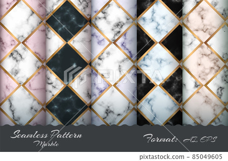 Set marble texture seamless pattern 85049605