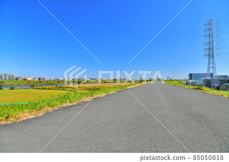 Looking downstream from the Arakawa bank near Sasame Bridge (Itabashi-ku, Tokyo) [2021.11] 85050818