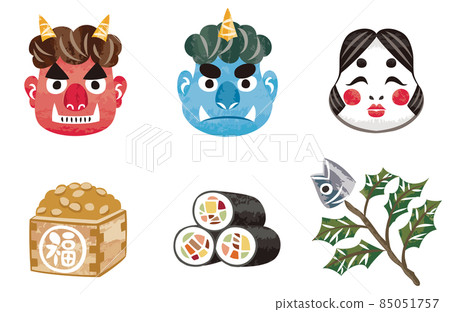 Setsubun illustration icon set 85051757