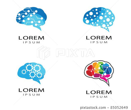 Brain symbol vector icon 85052649