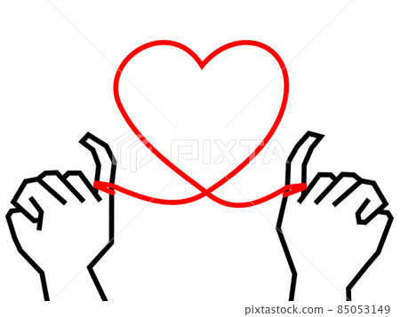 Little finger tied with red thread Little finger tied with red thread 85053149