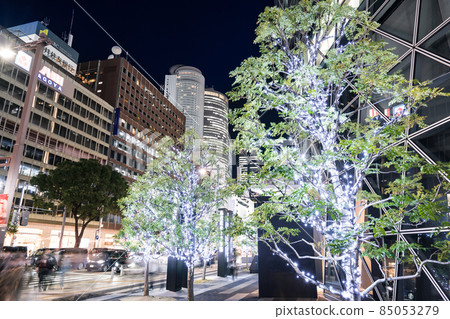 Cityscape in front of Nagoya Station Mode Gakuen Spiral Towers Illuminations overlooking JR Central Towers Cityscape in front of Nagoya Station Mode Gakuen Spiral Towers Illuminations overlooking JR Central Towers 85053279