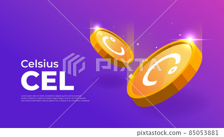 Celsius (CEL) banner. CEL coin cryptocurrency concept banner background. Celsius (CEL) banner. CEL coin cryptocurrency concept banner background. 85053881