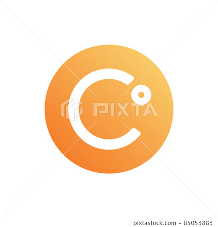 Celsius (CEL) coin icon isolated on white background. Celsius (CEL) coin icon isolated on white background. 85053883