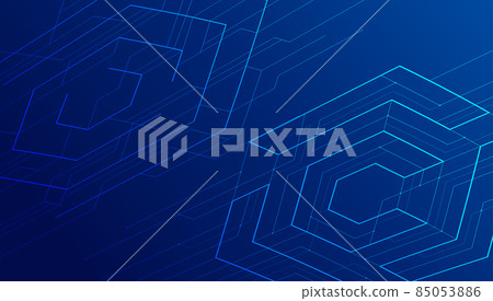 Abstract lines and dots connect background. Technology connection digital data and big data concept. Abstract lines and dots connect background. Technology connection digital data and big data concept. 85053886