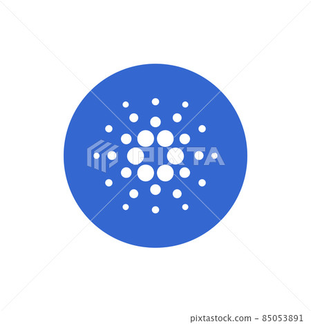 Cardano (ADA) coin icon isolated on white background. 85053891