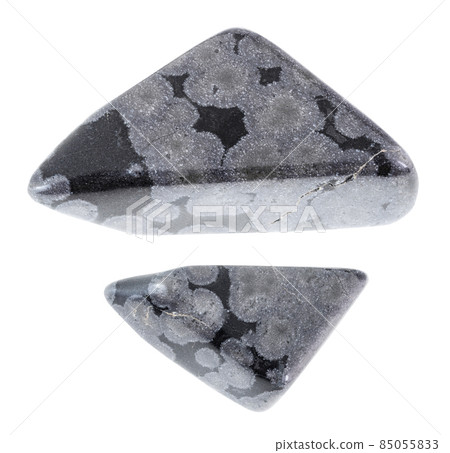 set of variolite stones cutout on white 85055833