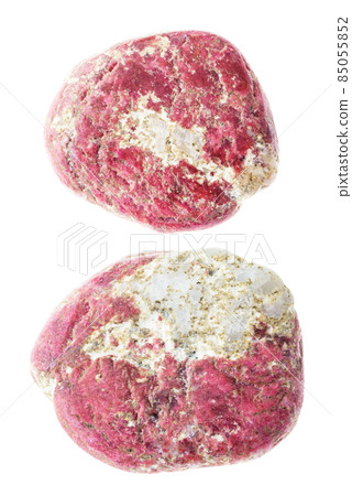 various thulite stones cutout on white 85055852