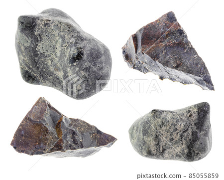 set of various tagamite (suevite) stones cutout set of various tagamite (suevite) stones cutout 85055859