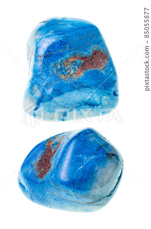 set of shattuckite gem stones cutout on white 85055877
