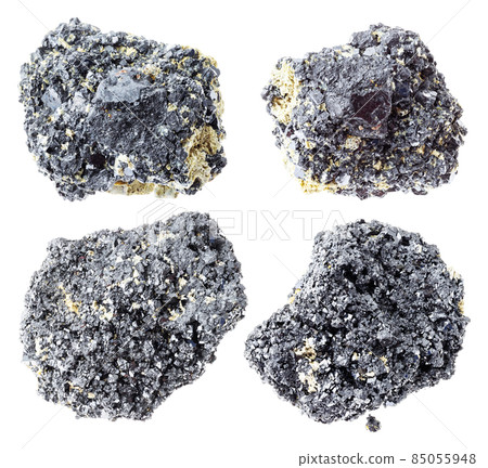 set of various perovskite stones cutout on white set of various perovskite stones cutout on white 85055948