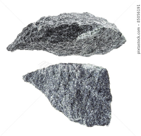 set of Dolerite (Ddiabase) stones cutout on white set of Dolerite (Ddiabase) stones cutout on white 85056191