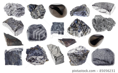 set of various carbon stones cutout on white set of various carbon stones cutout on white 85056231