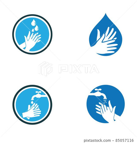 Hand wash logo template Hand wash logo template 85057116