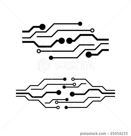 Circuit logo template vector icon Circuit logo template vector icon 85058255