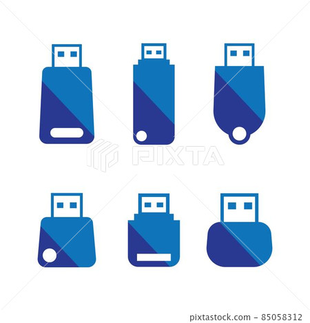 usb cable storage logo icon usb cable storage logo icon 85058312