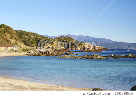 伊豆半島靜岡縣下田市Tsumekizaki的冬天 85059009