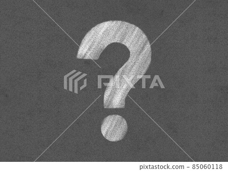 Illustration of a question mark drawn on a blackboard Illustration of a question mark drawn on a blackboard 85060118
