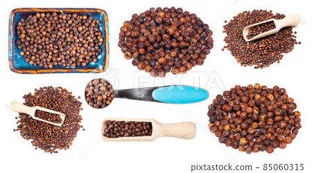 set of red Kampot pepper cutout on white set of red Kampot pepper cutout on white 85060315
