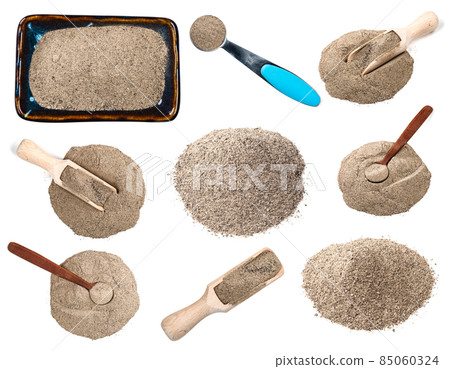 set of ground black pepper cutout on white set of ground black pepper cutout on white 85060324