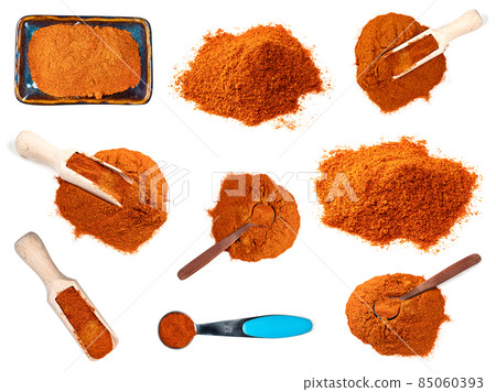 set of chili powder from cayenne pepper cutout 85060393