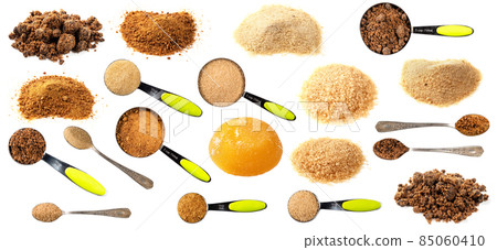 set of various brown sugar cutout on white 85060410