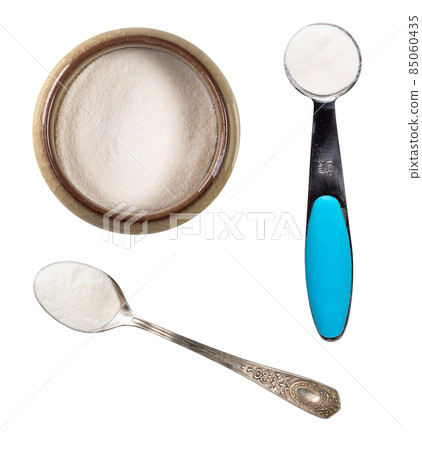set of Agar powders cutout on white 85060435
