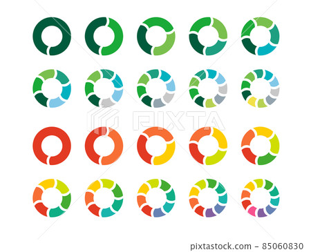 Circular circle circulation recycling illustration set 85060830