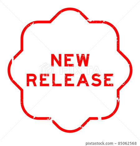 Grunge red new release word rubber seal stamp on white background Grunge red new release word rubber seal stamp on white background 85062568