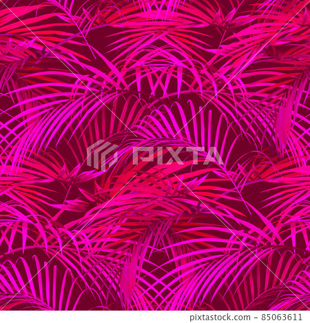 Seamless tropical motif with leaves 85063611