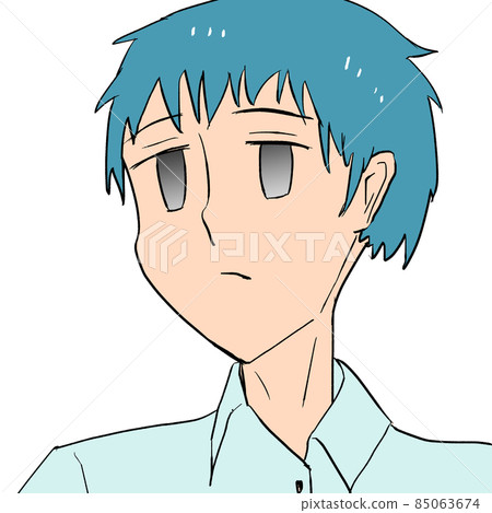 Illustration material of a person who is shocked and stunned 85063674
