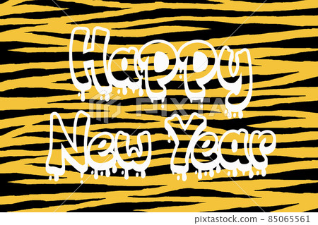 用街頭藝術畫的新年快樂 用街頭藝術畫的新年快樂 85065561