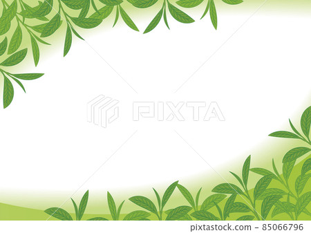 Botanical pattern, upper left and lower right of leaves, white-green Botanical pattern, upper left and lower right of leaves, white-green 85066796