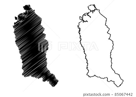 Temburong District (Nation of Brunei, the Abode of Peace, Borneo island) map vector illustration, scribble sketch Temburong map 85067442