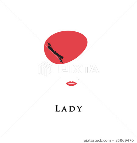 Woman portrait in the red felt hat. Woman portrait in the red felt hat. 85069470