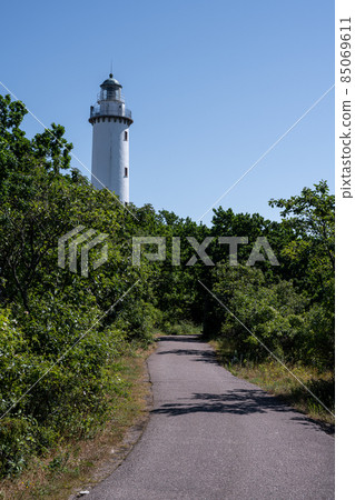 The lighthouse Tall Erik at the northern tip of the Baltic island of Oland 85069611